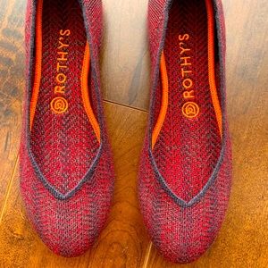 Rothy’s Bordeaux herringbone flats